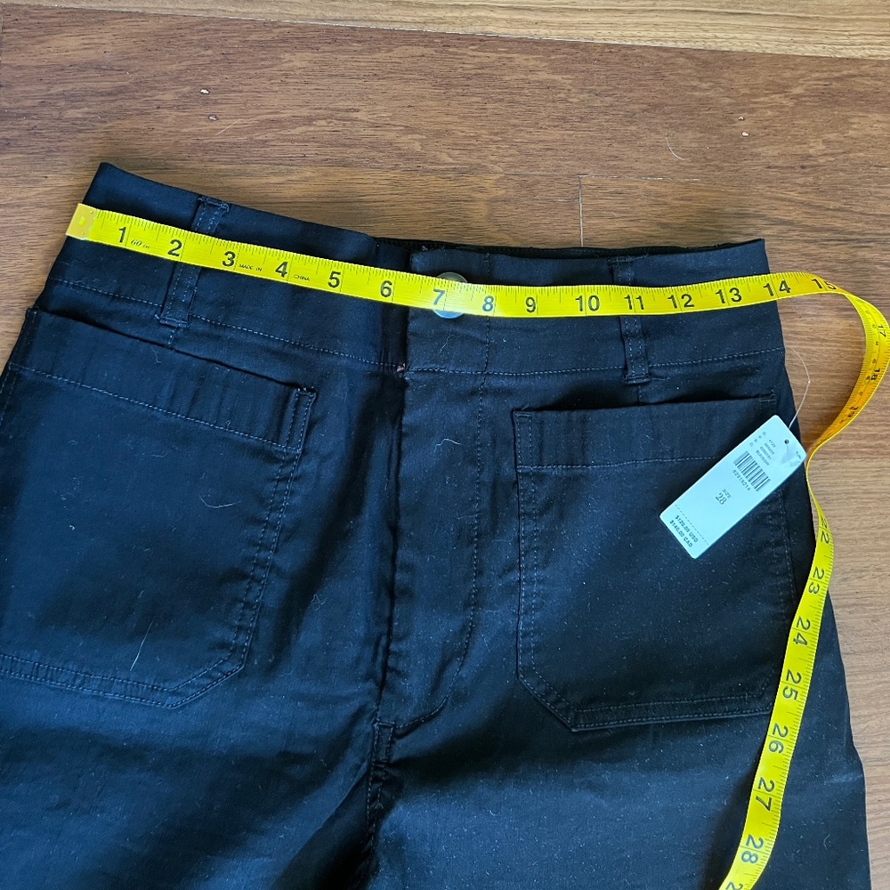 Anthropologie (Maeve) Colette wide leg cropped pant, black, sz 28 - Picture 4 of 5